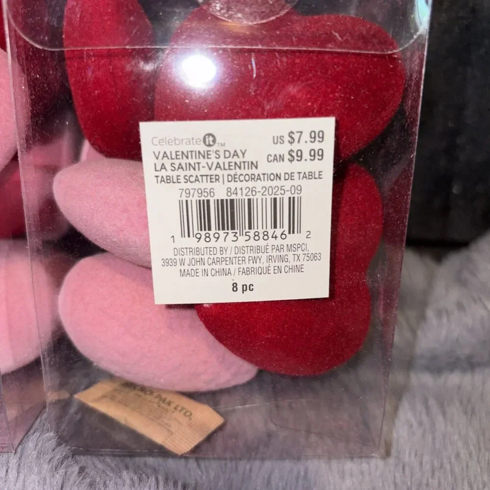 Valentine Heart Table Scatter Red Pink Velvet Decor 32 Pc Craft Lot Party Favor
